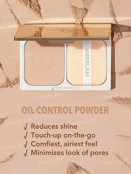 بودره شيجلام فيلفت فيل للتحكم في زيوت الوجة كومباكت باودر، نيود بينك