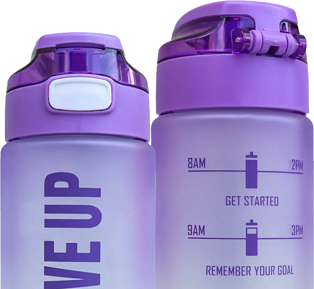 زجاجة رياضية بلاستيك ، سعة 1 لتر،  مانعة للتسرب، ألوان متعددة، موديل  4273