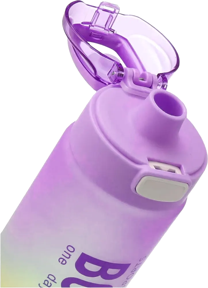 زجاجة رياضية بلاستيك ، سعة 1 لتر،  مانعة للتسرب، ألوان متعددة، موديل  4273