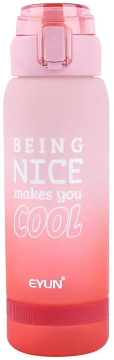 زجاجة مياه رياضية بلاستيك ، سعة 1 لتر ، متعددة الألوان ، 4237-422