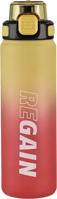 زجاجة مياه رياضية بلاستيك ، سعة 1 لتر ، اصفر*أحمر ، 4288