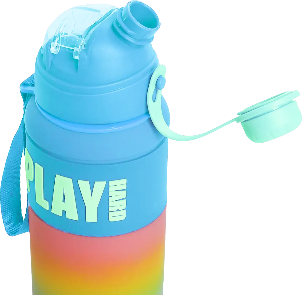 زجاجة مياه رياضية بلاستيك ، سعة 800 ملي ، متعددة الألوان ، 4277