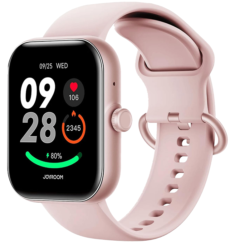 ساعة سمارت جوي روم فيت لايف سيريس ، شاشة TFT ، مقاس 1.96 بوصة ،  بطارية 300 مللي أمبير ، مقاومة للماء ، روز جولد ، JR-FT5 PLUS