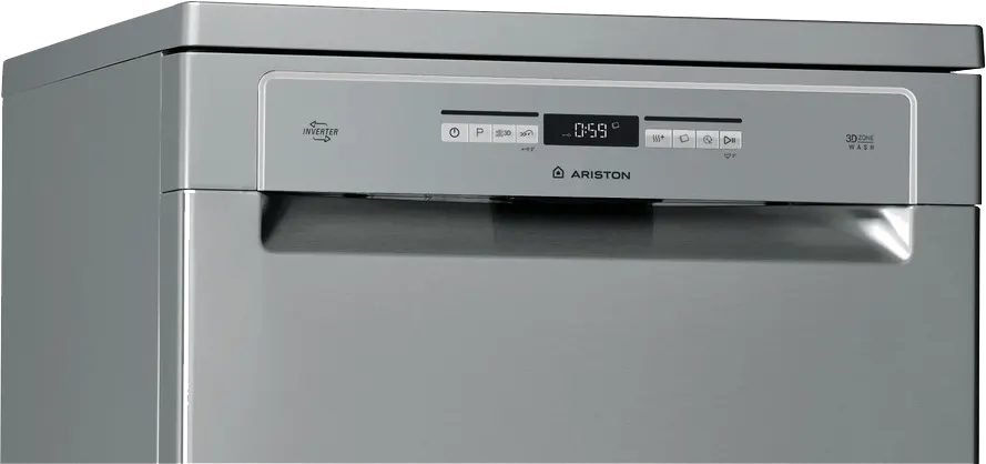 غسالة أطباق اريستون، 60 سم ، 15 فرد، 9 برامج، شاشة ديجيتال، انفرتر، فضي، LFO3P31WLX