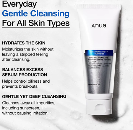 غسول انوا غسول الوجه بالهيالورونيك اسيد، 150 مل