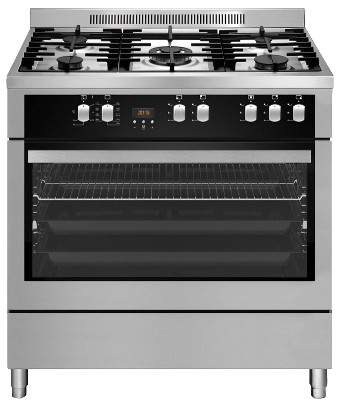 بوتاجاز سمفير تركى ، 60×90 سم ، 5 شعلة ، أمان كامل ، بشواية ، حوامل زهر ، 2 مروحة ، استانلس ستيل ، PF9060SGI-01