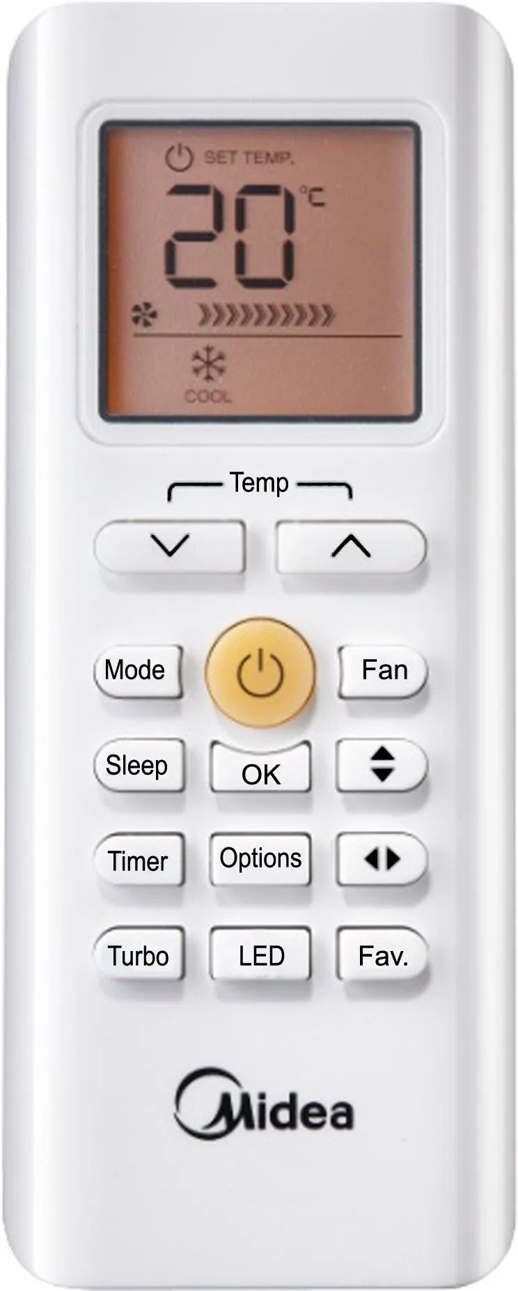 تكييف ميديا دياموند سبليت، 3 حصان، بارد - ساخن، أبيض، MOCT-24HR-N