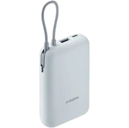 باور بانك شاومي، 10000 مللي أمبير، شحن سريع 22.5 وات، كابل type c مدمج، أزرق ثلجي، P15ZM