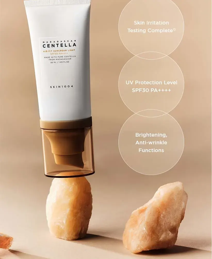 صن بلوك سنتيلا كريم اير فيت لايت بعامل حمايه 30+ من سكين 1004، 50 مل