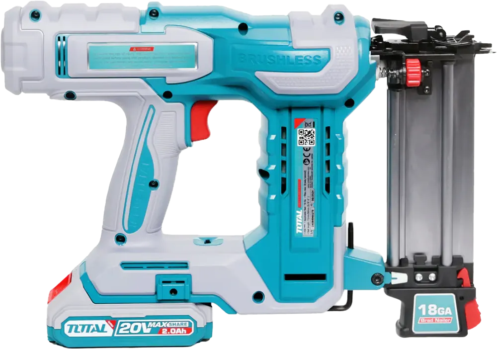 دباسة مسمار لاسلكية توتال تولز، 20 فولت، مسمار 5 سم ، سعة تحميل 105 مسمار، مع بطارية 2 أمبير وشاحن، TCBNLI-5008