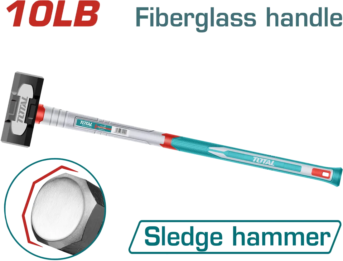 مطرقة توتال تولز، 5 كيلو، فولاذ كربوني، THSM61498