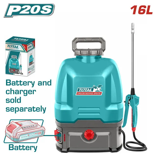 Total Tools Cordless Backpack Sprayer, 16L, 20V, without Battery and Charger, TSPLI-2016