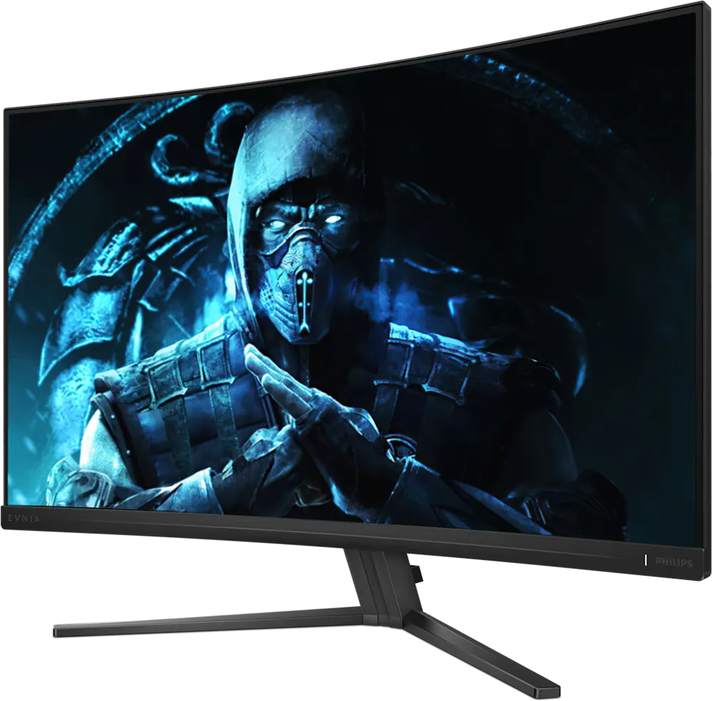 شاشة كمبيوتر فيليبس إيفنيا للألعاب منحنية، 31.5 بوصة، لوحة VA، دقة QHD، معدل تحديث 180 هرتز، أسود، 32M2C35