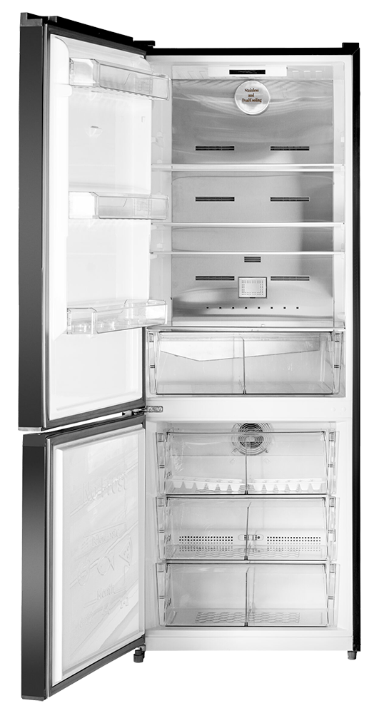 ثلاجة يونيون اير كومبى نوفرست ، 505 لتر ، شاشة ديجيتال تاتش ، مزودة ببلوتوث ، باب زجاج ، مقبض داخلى ، أسود ،  URN-700CEPBLG1A-DXHRBXLN