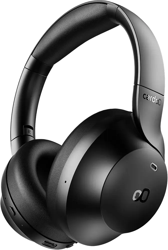 سماعات رأس لاسلكية كاردو، بلوتوث 5.4، إلغاء الضوضاء النشط، 4 ميكروفونات، قابلة للطي، اسود، CGLHDP01B