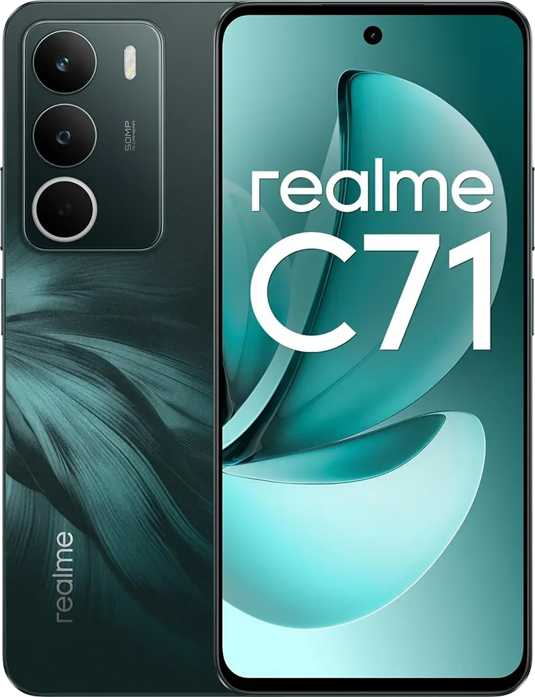 موبايل ريلمي C71 ثنائي الشريحة، ذاكرة 128 جيجابايت، رامات 4 جيجابايت، شبكة الجيل الرابع إل تي إي، أخضر
