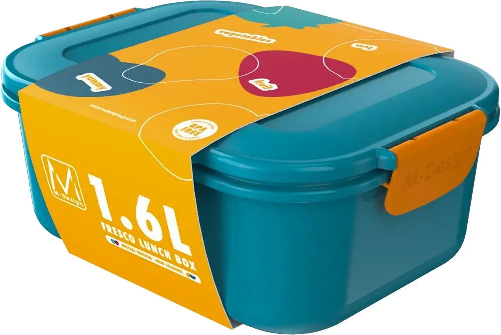 لانش بوكس ام ديزاين، 1.6 لتر، كلبس، تركواز، موديل 75115