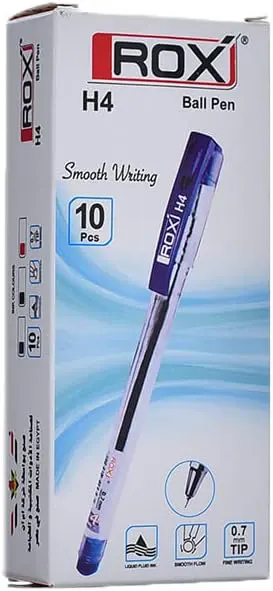 قلم حبر جاف روكس اتش 4، 0.7 ملم، أزرق