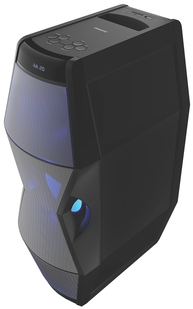 مكبر صوت لاسلكي فيليبس سيريس 2000 ، بلوتوث 5.0 ، 100 وات، 2.1 قناة ، منفذ usb، مدخل sd، أسود ، MMS2200B