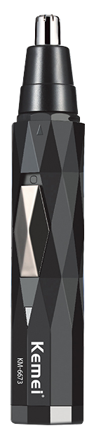 ماكينة حلاقة شعر الأنف والأذن كيمي للرجال ، بطارية 1400 مللي أمبير ، بطارية قابلة لأعادة الشحن ، أسود ، KM-6673