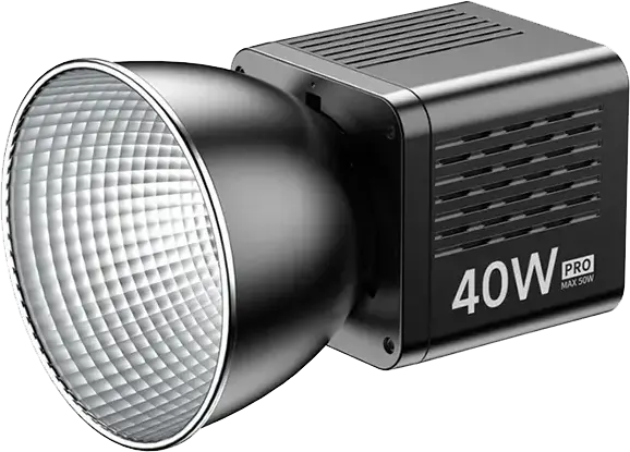 مصباح ليد فيديو من اولانزي، 40 وات برو، 6500k، اضاءة ثنائية اللون، منفذ شحن Type-c، أسود، L023