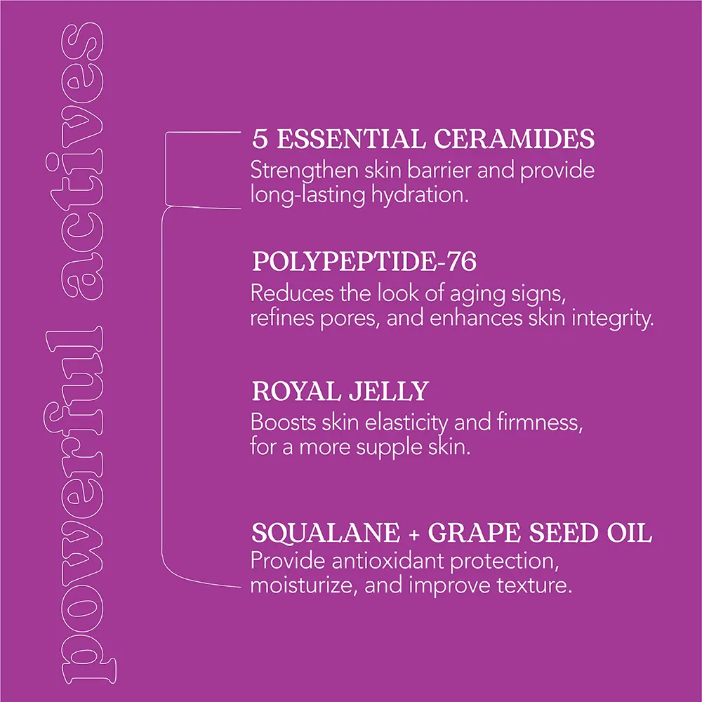 كريم مرطب بيزلين فيوتشر بالسيراميد وببتيد 76 ، كريم مرطب للبشرة ومضاد للتجاعيد يحمي حاجز البشرة ، 50 مل