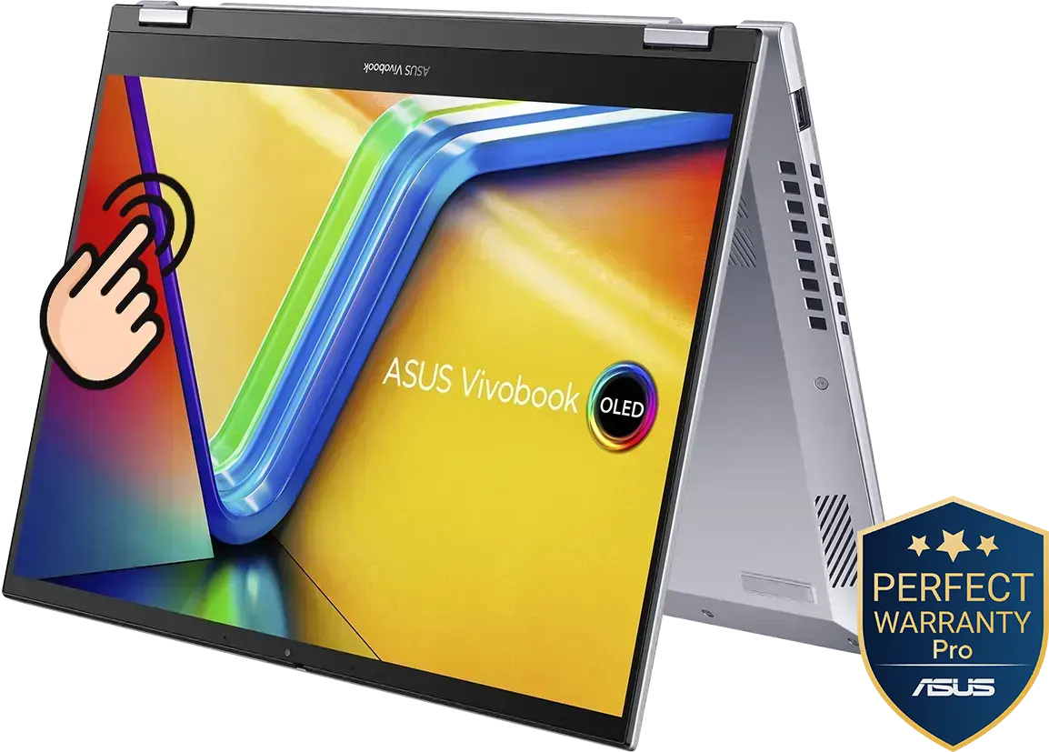 لاب توب اسوس فيفوبوك S 14 فليب TN3402YA-LZ007W ايه ام دي رايزن 7-7730U، رامات 8 جيجابايت، هارد ديسك  512 جيجابايت اس اس دي، كارت شاشة ايه ام دي راديون مدمج، شاشة 14.0 بوصة بدقة WUXGA تعمل باللمس، ويندوز 11 هوم، فضي شفاف