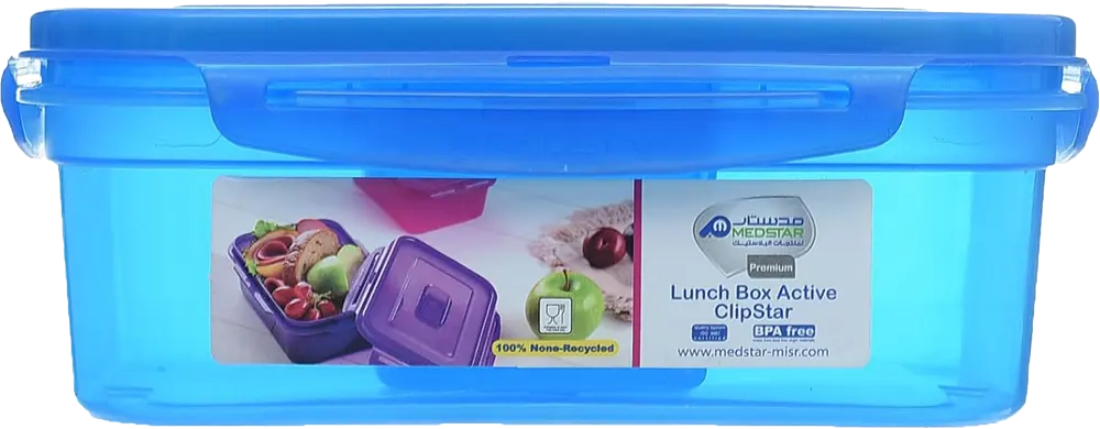لانش بوكس مد ستار بلاستيك ،1 لتر، أزرق