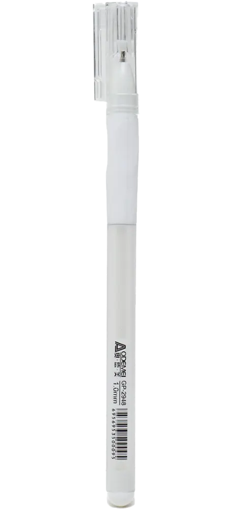قلم حبر جيل أوديمي، 1.0 مم، أبيض، GP-2948