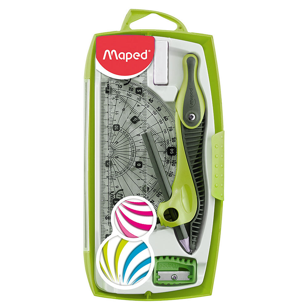 طقم أدوات هندسية  بلاستيك من  مابيد ، 8 قطع، علبة  بلاستيك، شفافة ET519118