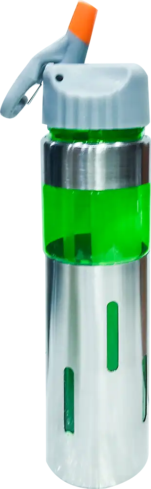 زجاجة مياه رياضية 700 مللى، انبوب ثلج داخلي، شاليمو مدمج، هيكل اكريلك * استانلس ستيل، متعددة الألوان، موديل 42-145