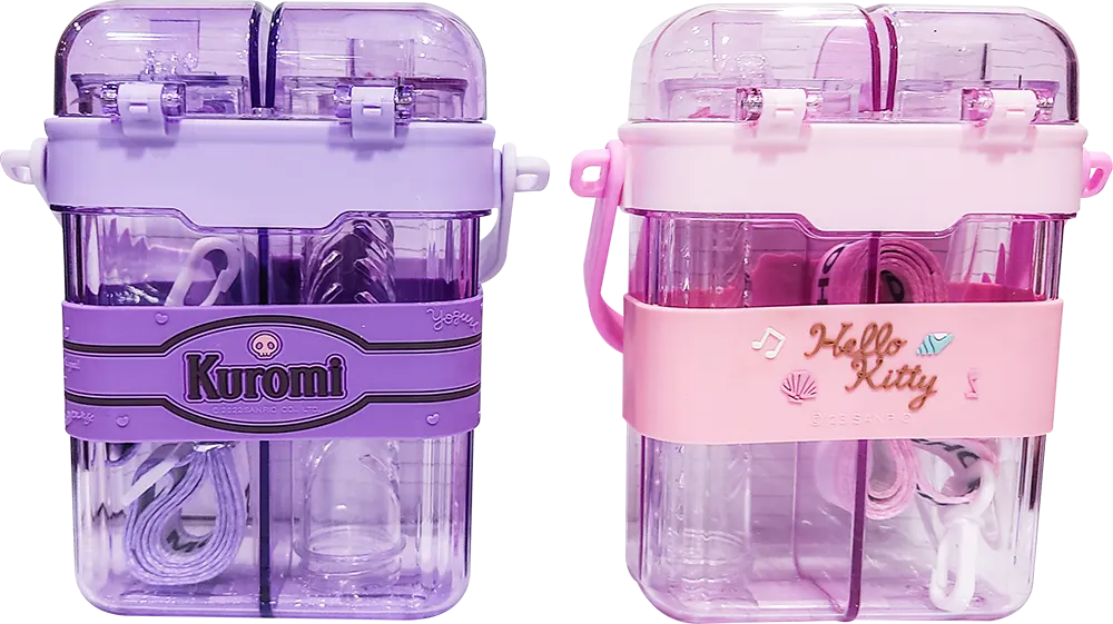 زمزمية ثنائية بشخصيات ديزنى، الوان شفافة متعددة، موديل 007-1