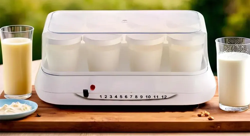 ماكينة تحضير زبادي سيتي، 8 أكواب، 10 واط، لون أبيض، موديل HMA-1003