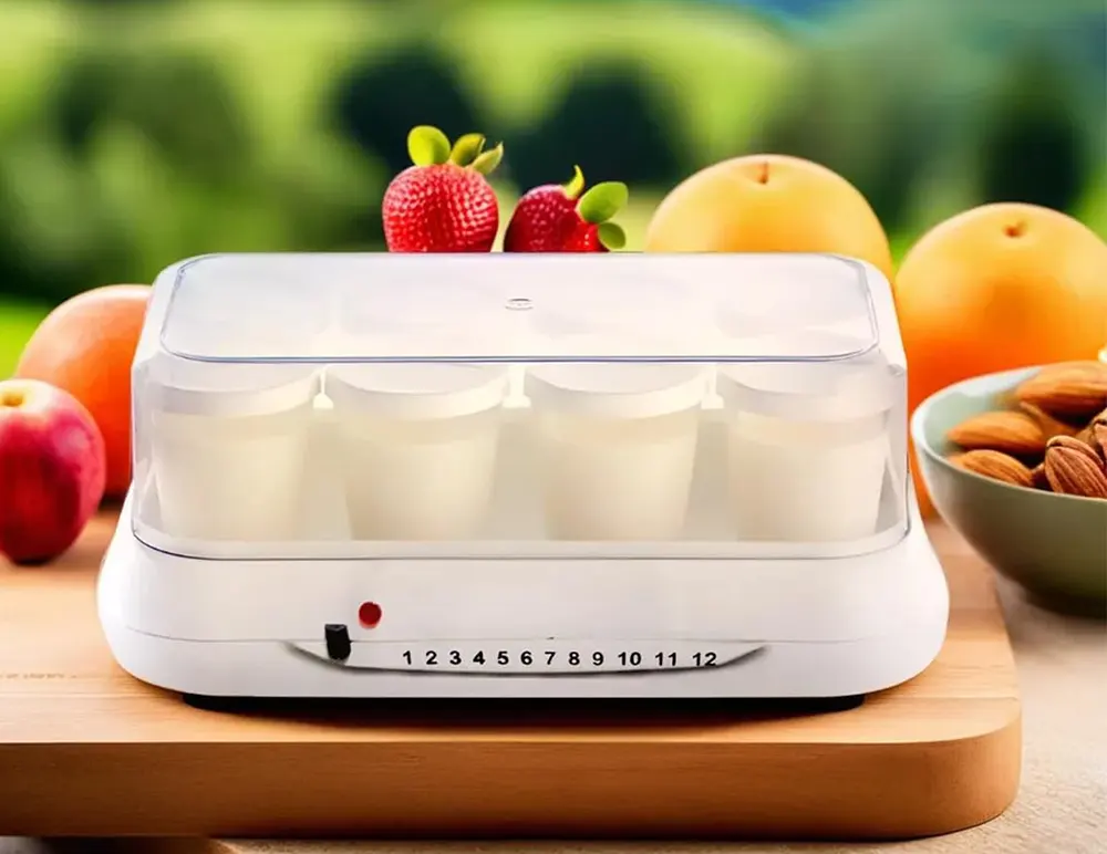 ماكينة تحضير زبادي سيتي، 8 أكواب، 10 واط، لون أبيض، موديل HMA-1003