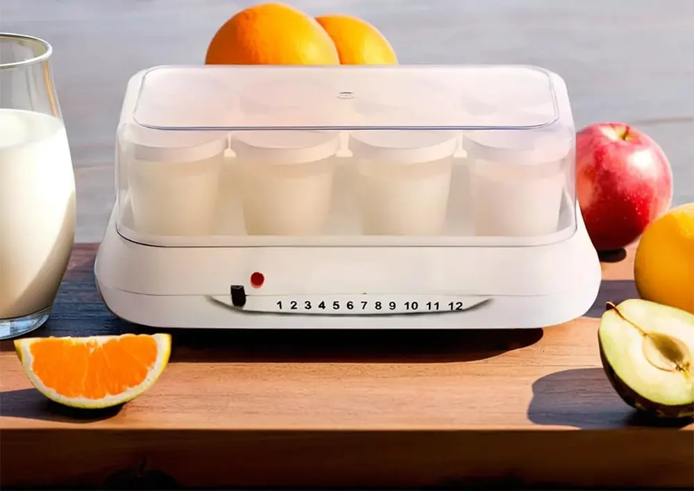 ماكينة تحضير زبادي سيتي، 8 أكواب، 10 واط، لون أبيض، موديل HMA-1003