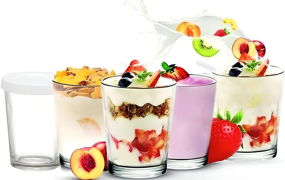 ماكينة تحضير زبادي سيتي، 8 أكواب، 10 واط، لون أبيض، موديل HMA-1003