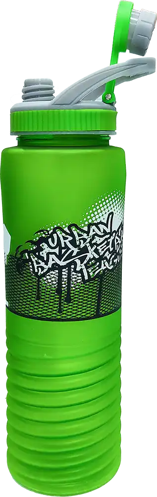 زجاجة مياه رياضية 700 مللى، انبوب ثلج داخلي، بلاستيك مط، متعددة الألوان، موديل 42-128