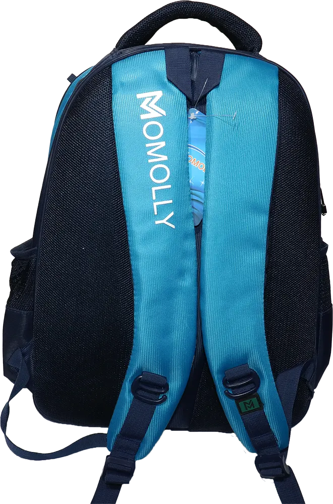 طقم شنطة ظهر مدرسية مومولي ، 3*1 مع مقلمة ولانش بوكس ، مقاس 18 بوصة ، متعددة الألوان