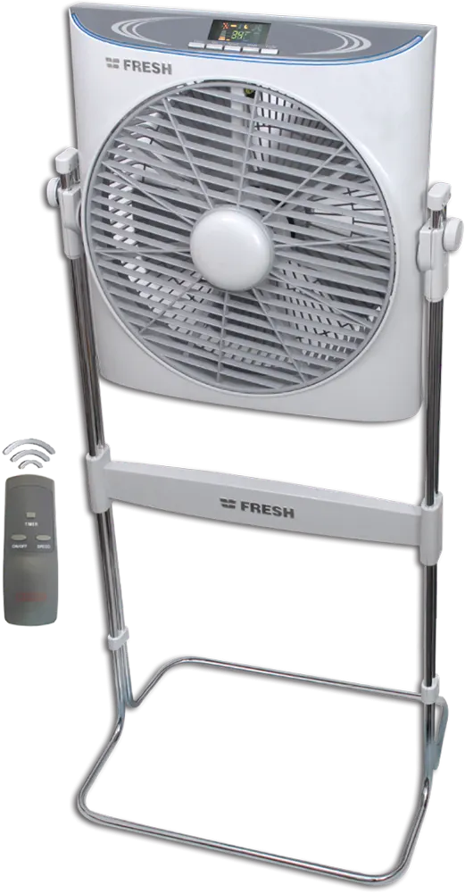 مروحة ستاند فريش قمر، 14 بوصة، ريموت كنترول، رمادي