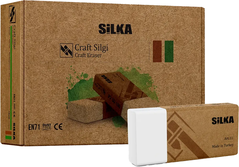 استيكة كرافت 11 من سيلكا، حجم وسط، أبيض، ART-11