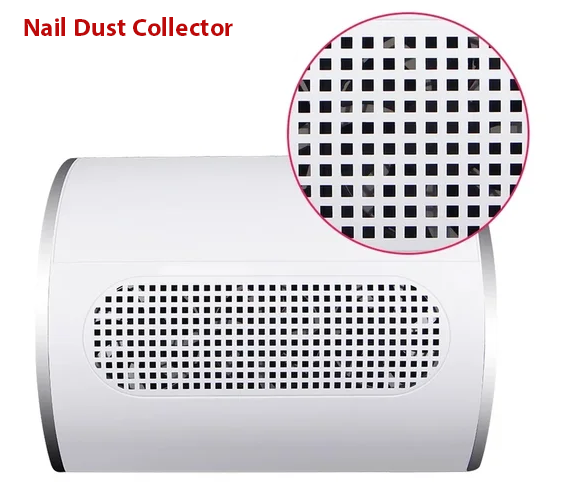 مجمع غبار الأظافر ومجفف للأظافر ، 3 مراوح شفط ، وسادة مبطنة من الجلد ، 858-5