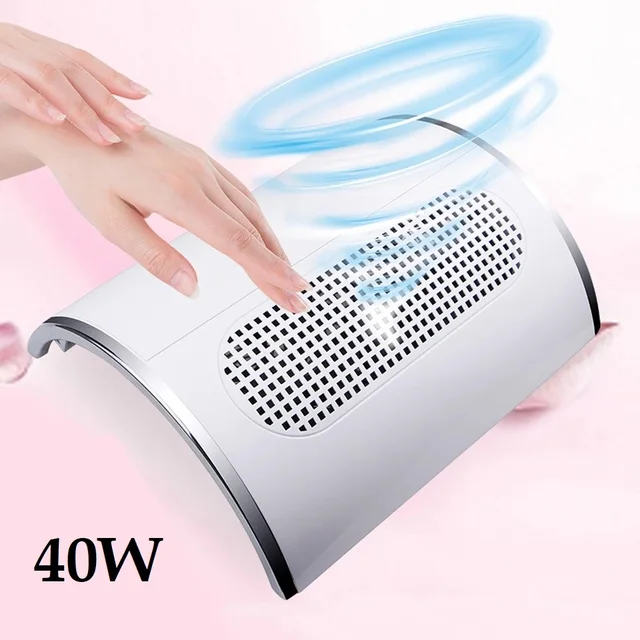 مجمع غبار الأظافر ومجفف للأظافر ، 3 مراوح شفط ، وسادة مبطنة من الجلد ، 858-5