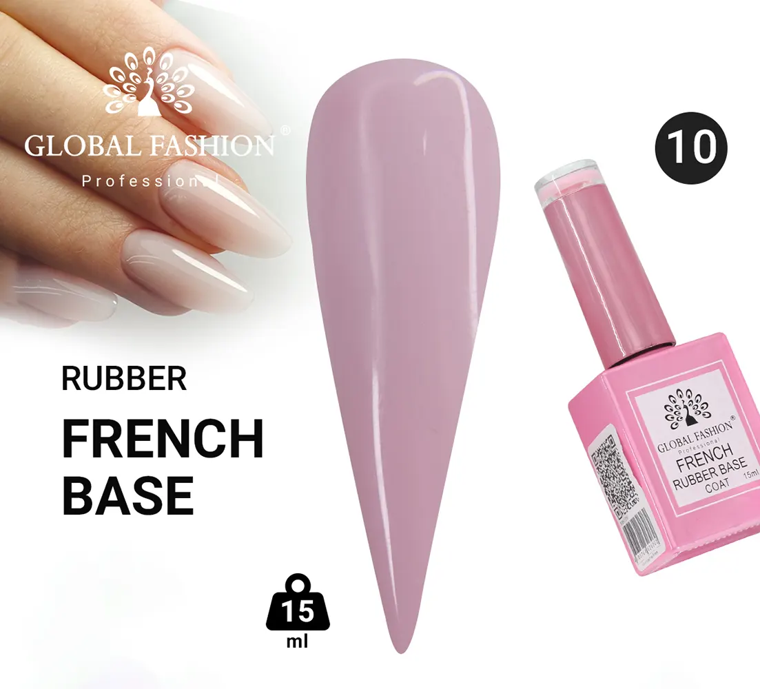 طبقة قاعدة جل جلوبال فاشون مطاطية فرنسية، 15 مل، 10
