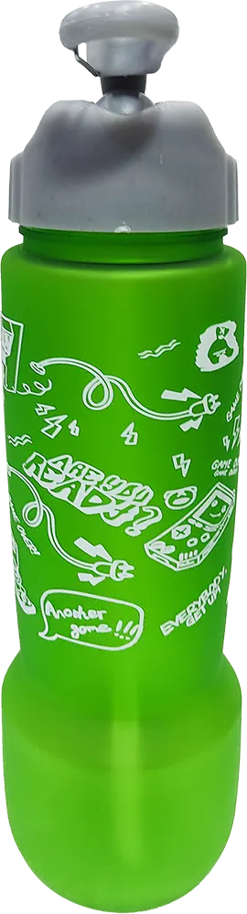 زجاجة مياه رياضية 750 مللى، انبوب ثلج داخلي، بلاستيك مط، شفاطة مدمجة، متعددة الألوان، موديل 42-135