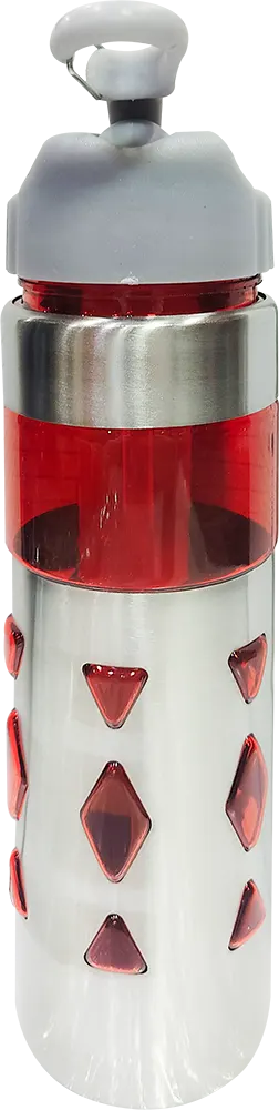 زجاجة مياه رياضية 700 مللى، انبوب ثلج داخلي، شاليمو مدمج، هيكل اكريلك * استانلس ستيل، متعددة الألوان، موديل 42-143