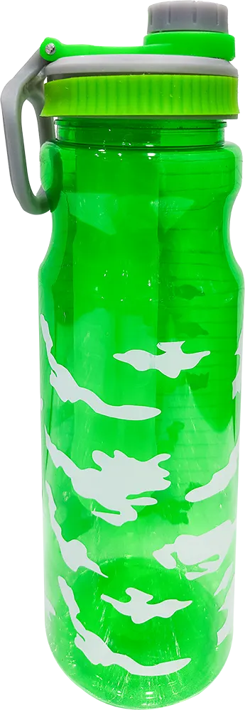 زجاجة مياه رياضية 700 مللي، انبوب ثلج داخلي، بلاستيك مط، متعددة الألوان، موديل 42-123