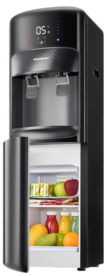 مبرد مياه كولدير ، 2 حنفية (بارد - ساخن)  ، تحميل علوي ، شاشة ديجيتال ، ثلاجة  مدمجة ، أسود ، (14-016-0102)