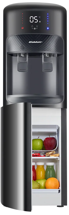 مبرد مياه كولدير ، 2 حنفية (بارد - ساخن)  ، تحميل علوي ، شاشة ديجيتال ، ثلاجة  مدمجة ، أسود ، (14-016-0102)