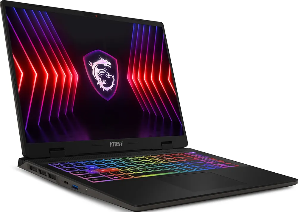 لابتوب msi سورد 16 HX B14VFKG-1049XEG ، انتل كور™ I7-1465HX، رامات 16 جيجابايت، هارد ديسك 512 جيجابايت SSD ، كارت شاشة NVIDIA® GeForce RTX™ 4060 سعة 8 جيجابايت GDDR6، شاشة 16 بوصة FHD+، دوس، أسود