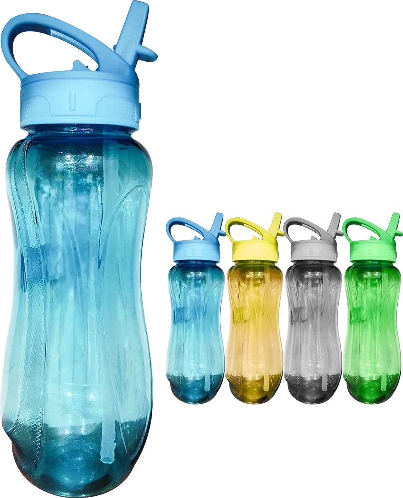 زمزمية كاميل اكوا بلاستيك 650 ملي، شفاطة مدمجة، ألوان متعددة، EB004